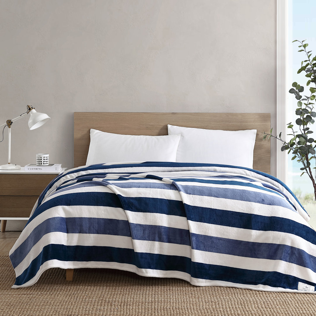Lakeview Nautica Printed Ultra Soft Plush Printed Fleece Blanket Nautica 