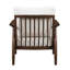 Chaise beige avec structure en bois massif et siège rembourré texturé moderne, bois, profondeur d'assise de 20 po, largeur des accoudoirs de 3,5 po-352026755