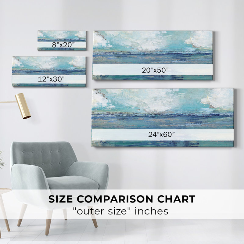 " Oceans Away ", 20" H x 50" W x 1.5" D