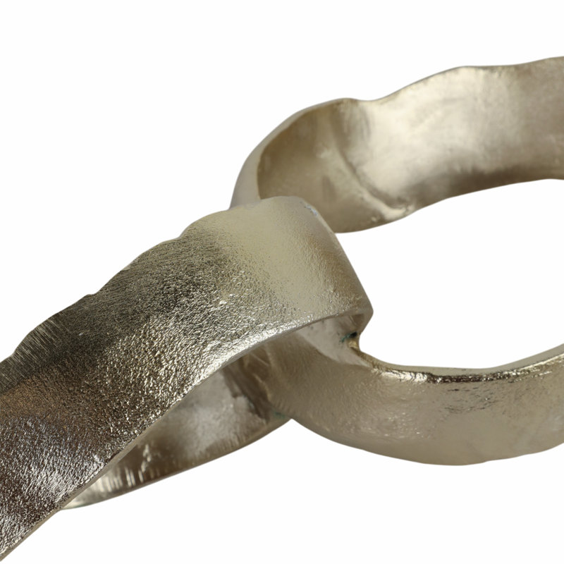 Sagebrook Home Calla  Interlocking Loop Statement Sculpture - 23.0" x 6.0" x 6.0", Gold