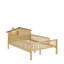 Lit plateforme en bois avec tête de lit en forme de maison et DEL-429960920-429960932