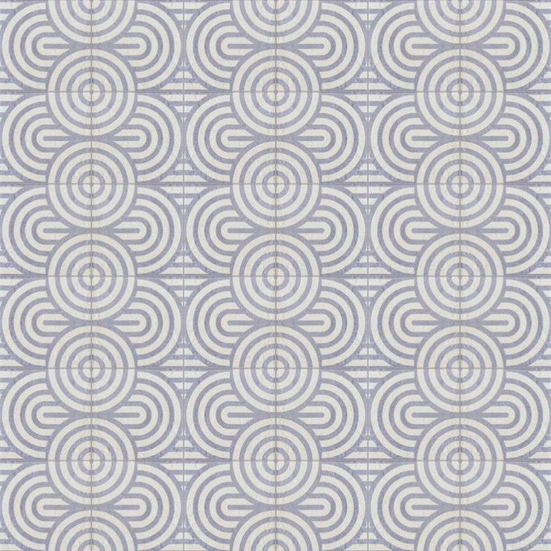 Verity Waves 8" x 8" Patterned Porcelain Tile, Azul