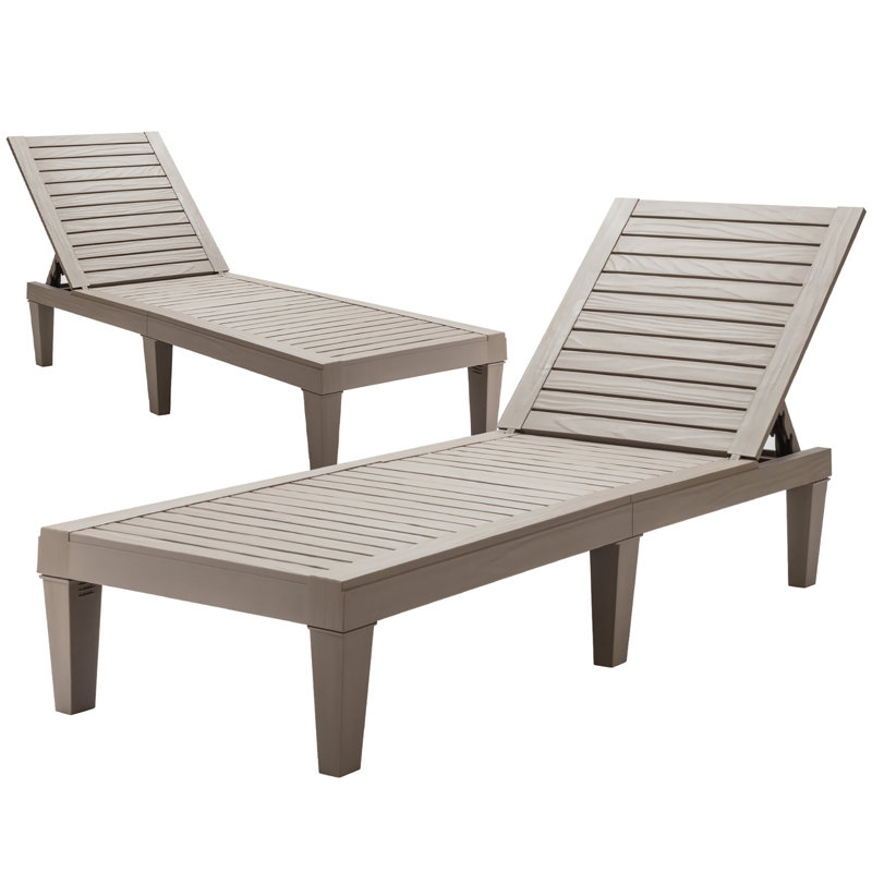 Chaise longue inclinable 75 po Brooksley, Brun