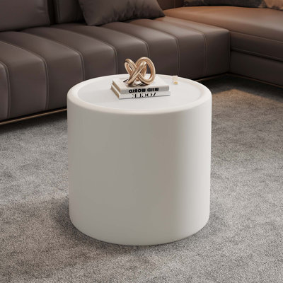 Table d'appoint ronde à tambour, table basse sans assemblage