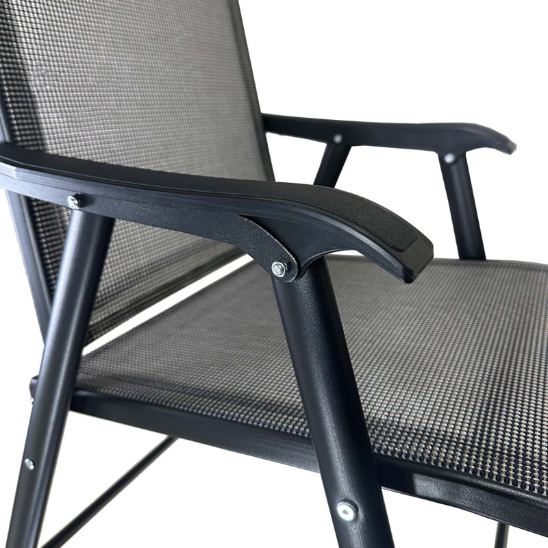 Chaises de salle à manger en acier durables, conception pliable moderne pour l'extérieur