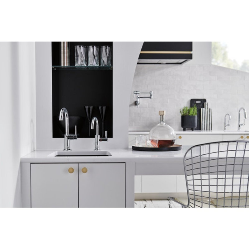 Euro Linear Wall Mount Pot Filler, Chrome
