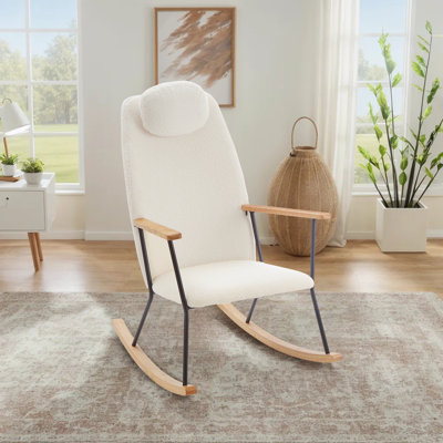 Chaise berçante rembourrée l 24,39 po
