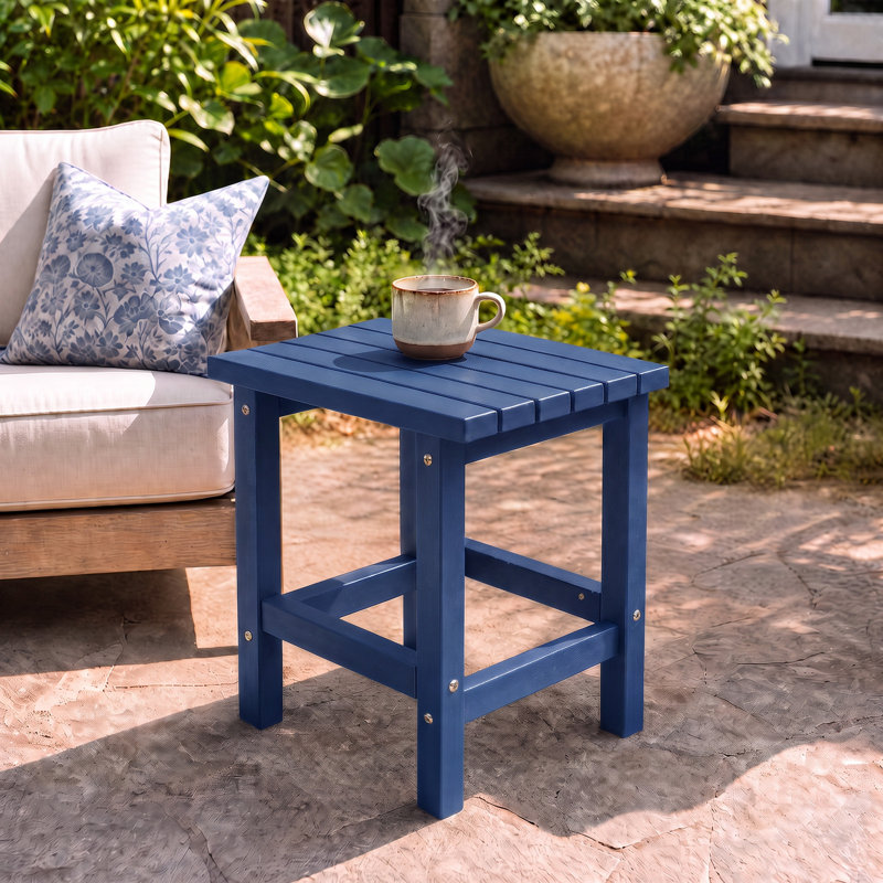 Table d'appoint 17 po rectangulaire PEHD, Marine