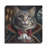  'Count Cat Dracula' by Rey Klimt Metal Wall Art-206116828