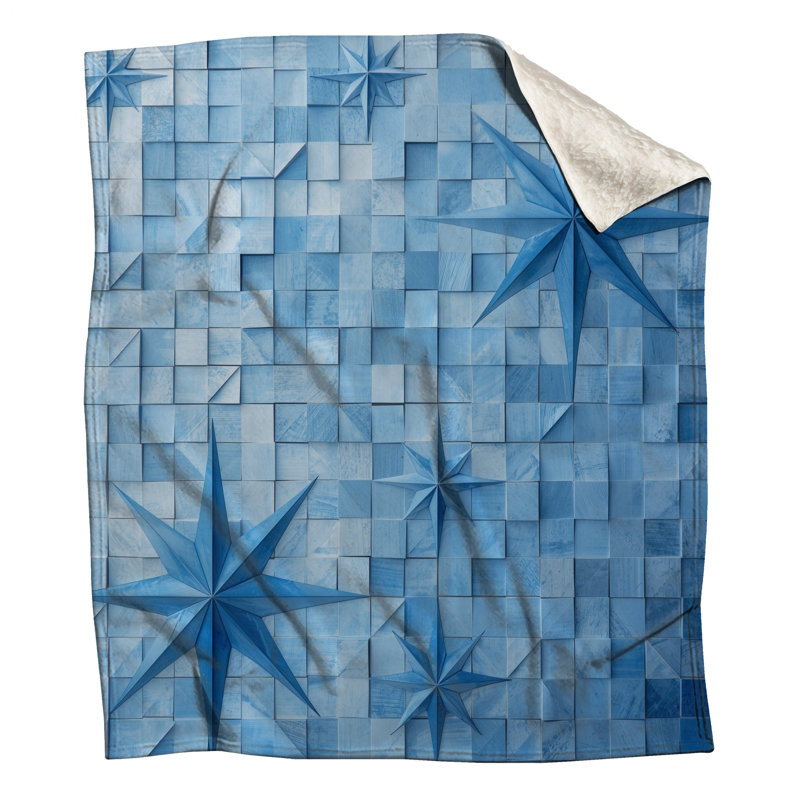 Couvertures en mosaïque Blue Star, L 60 po x H 80 po