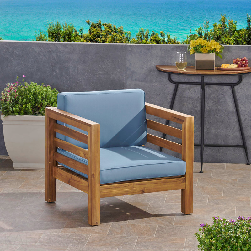 Fauteuil club, Blue, Brown
