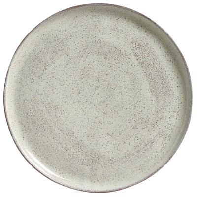 Assiette plate en grès céramique 11,4 po Pistache - Va au micro-ondes, au four et au lave-vaisselle, par Porto Brasil