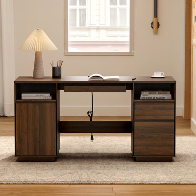 Bureau de direction d'ordinateur 59 "avec tiroir classeur 59" Farmhouse