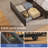 Upholstered Platform Bed Frame with Wingback Headboard, LED Lights & 4 Storage Drawers-1454704332-1454704322
