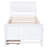 White Twin Size Bed With Trundle And Storage Options - Stylish Practical For Bedroom Decoration Platform In Drawers Pine Wood, Enhances Decor Functionality-1820253330