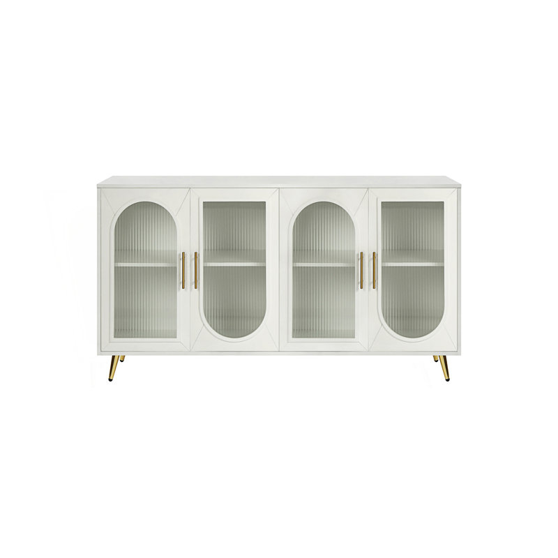 Meuble télé, meuble de rangement, console télé média, Blanc