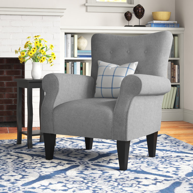 Euart 76.2Cm Wide Tufted Polyester Armchair, Gray Polyester