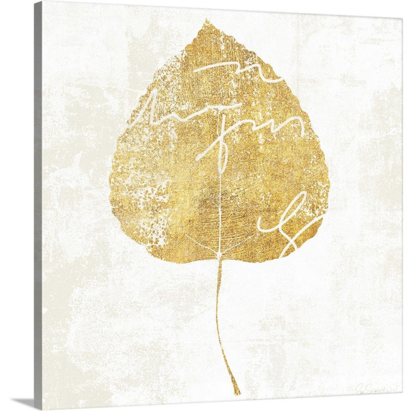 «Bronzed Leaf II», art mural sur toile, Toile tendue, H 20 po x l 20 po