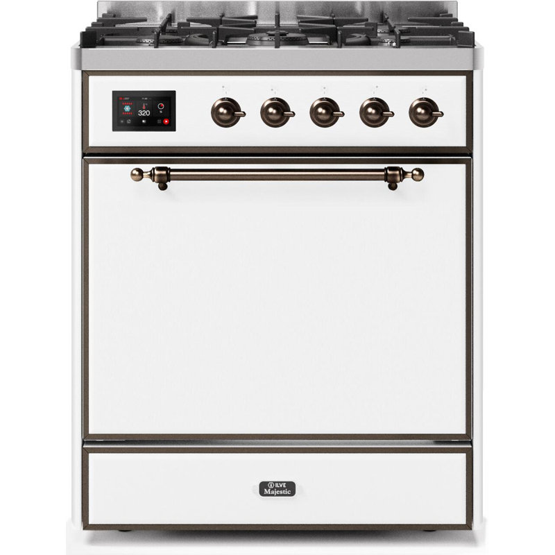 Majestic II 30" 4 cu.ft. Freestanding Dual Fuel with Convection Oven, Glossy Black/Chrome, Liquid Propane