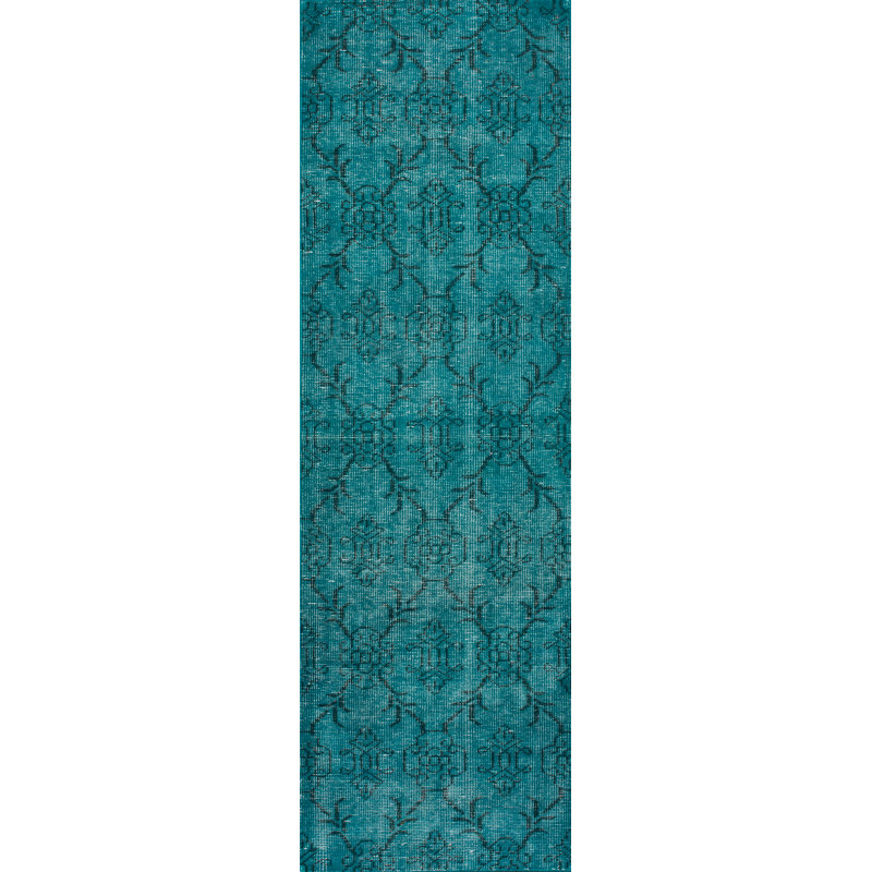 Tapis turquoise Kyre, Tapis de couloir 3 pi x 10 pi