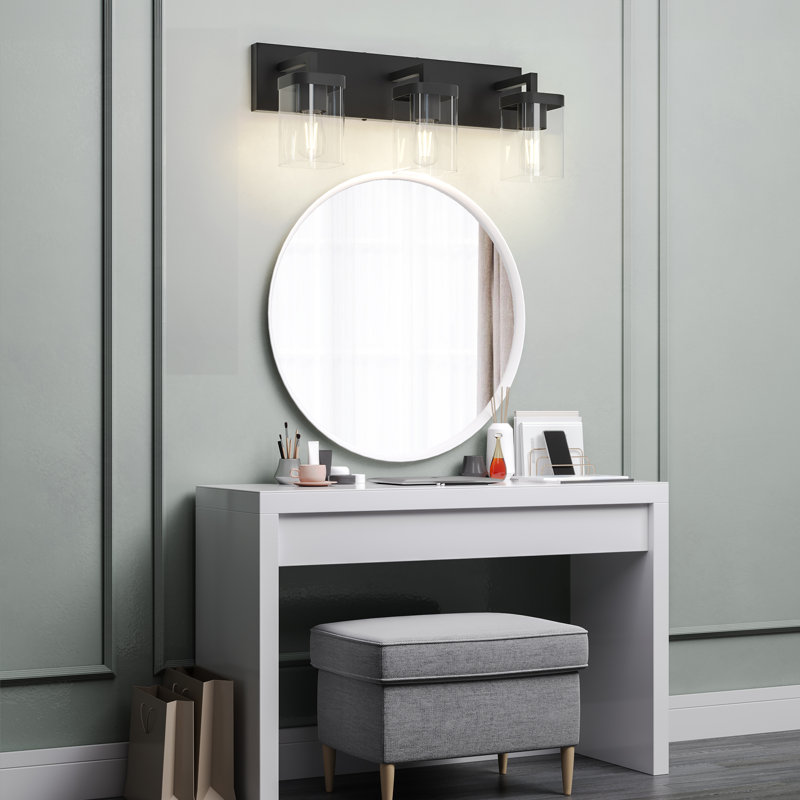 Krisstina 4 - Light Dimmable Vanity Light, Matte Black, 3 Lights