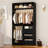 36" Closet System With 3 Drawers And 2 Rods,Shoes Storage-477337379