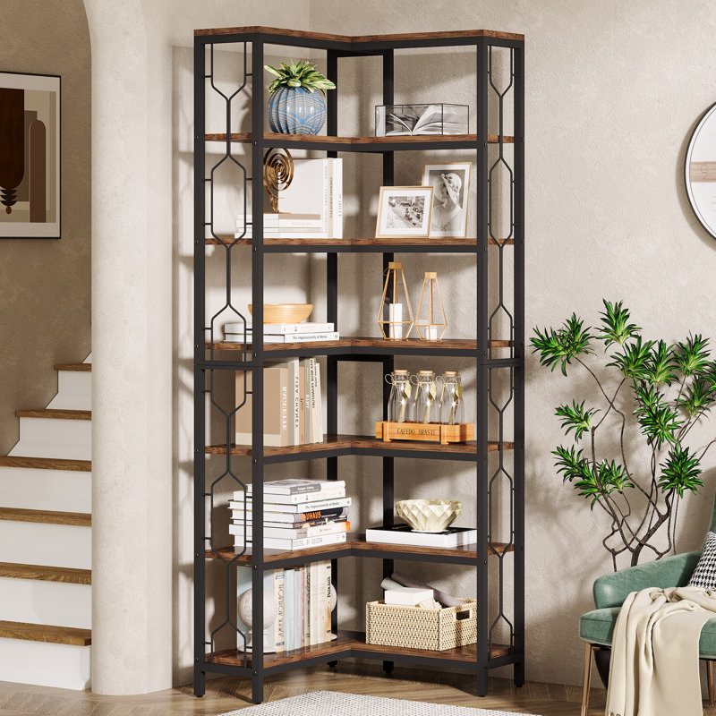 Floki Bookcase, Rustic Brown/Black