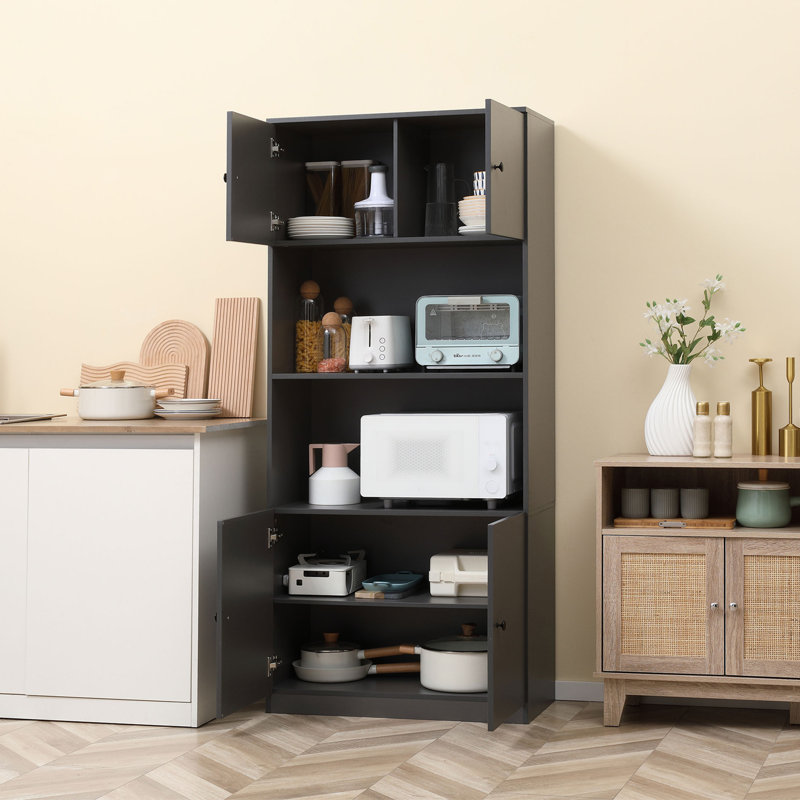 Ladreka 31.5'' Kitchen Pantry, Gray