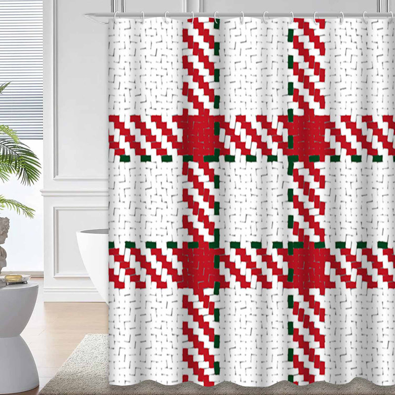 Rideau de douche avec 12 crochets Lumberjack, L 72 po x l 72 po