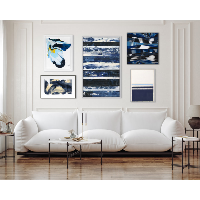 Blue Colorblock 5 Print by Goderwis, Kyle, 62" H x 45" W