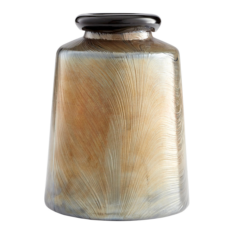 Cypress Glass Table Vase, 11.25" H x 8.5" W x 8.5" D