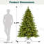 Sapin de Noël artificiel vert pré-éclairé avec lumière chaude et réaliste-210528628