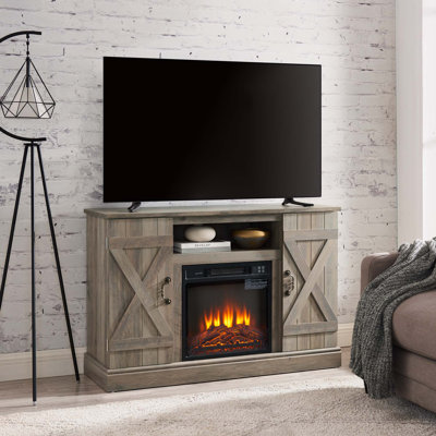 Meila Storage Credenza with Fireplace Included