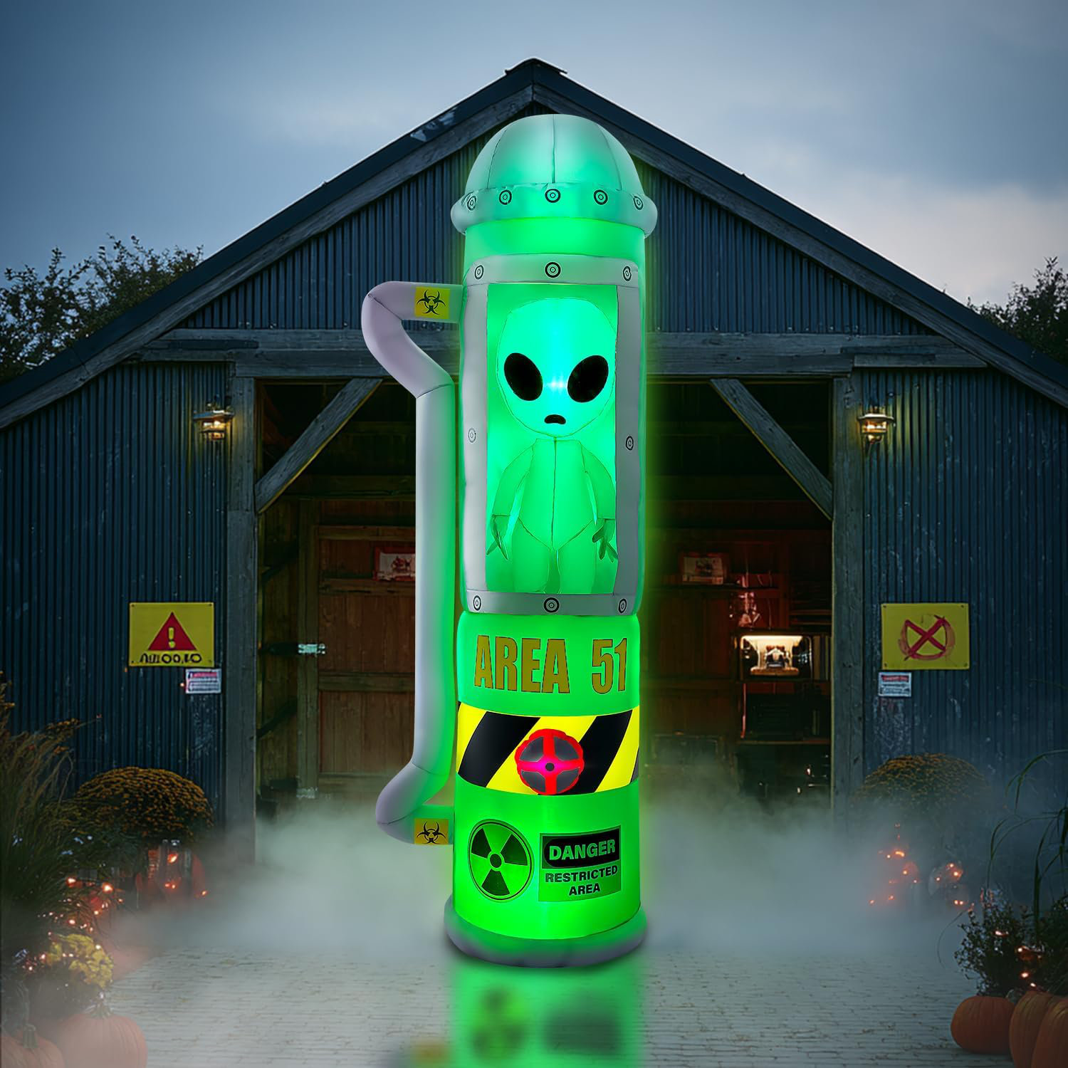 The Holiday Aisle® 8FT Halloween Inflatables Outdoor Decoration, Alien ...