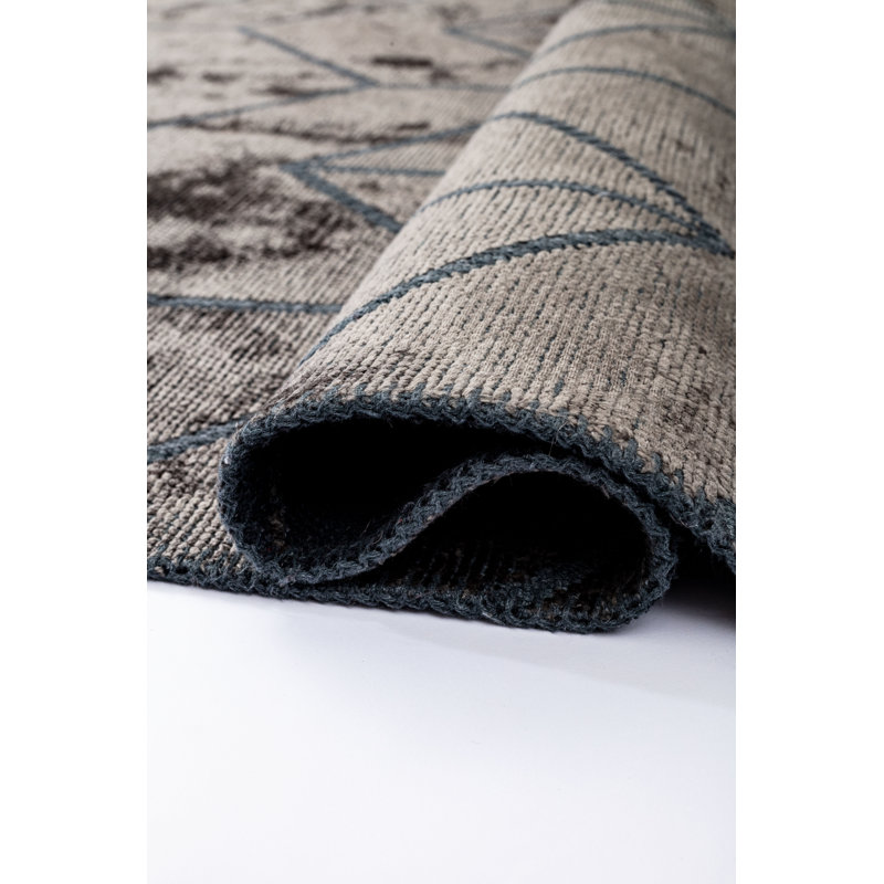 Rapture Brown/Taupe Chevron Luxury Area Rug, Rectangle 7'10" x 9'10"