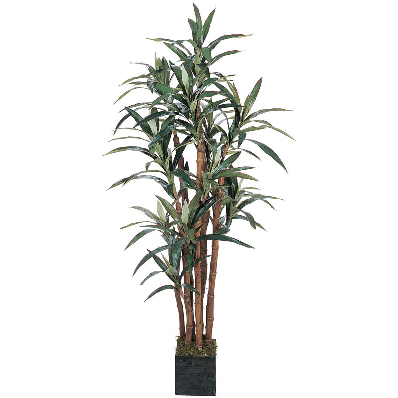 60'' Faux Yucca Tree in Wood Pot