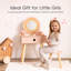  Kids Vanity Table And Chair Set, Ideal Pretend Makeup Gift 11 Accessories Included