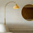 Lark 75 in. Weighted Base LED Arched Standing Floor Lamp with Boho Rattan Shade-110743082