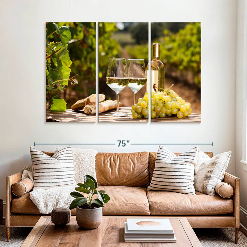 Yarlin Bread And White Wine, 42" H x 65" W