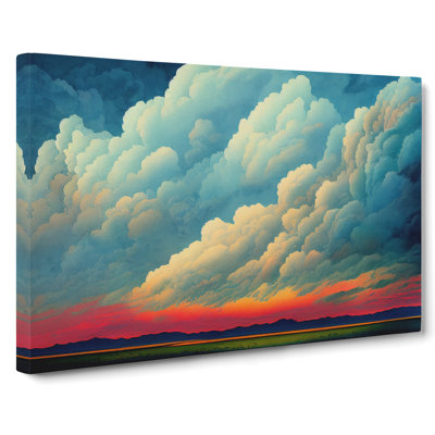 Dreamy Cloudy Sky - Wrapped Canvas Painting