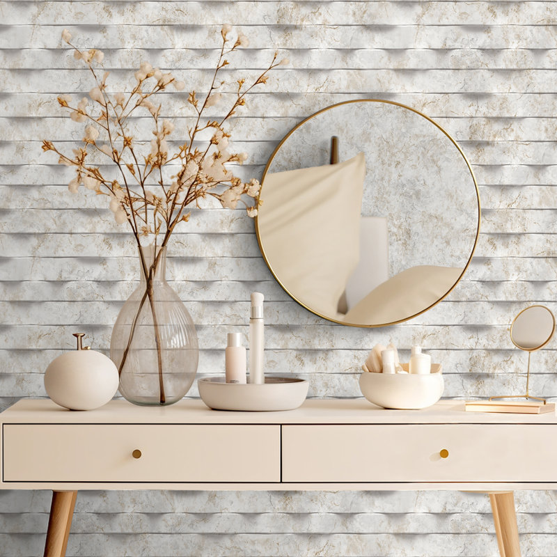 Papier peint Wavy, Beige