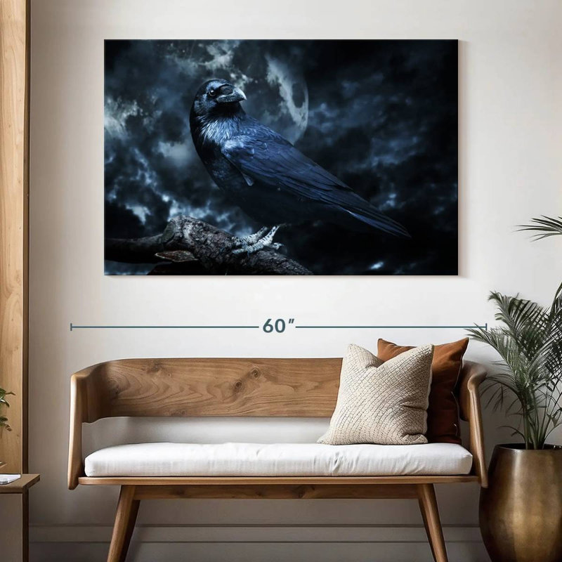 Hitzel Black Raven, 34" H x 51" W
