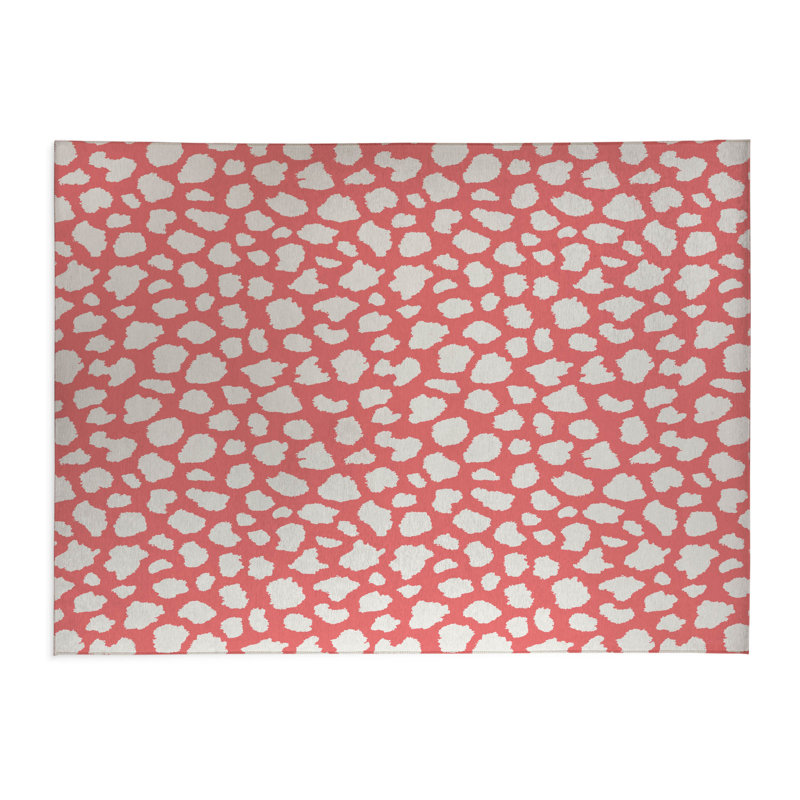 Tapis de cuisine à profil bas Animal Spot, Rectangulaire 2 pi x 3 pi, Vieux rose