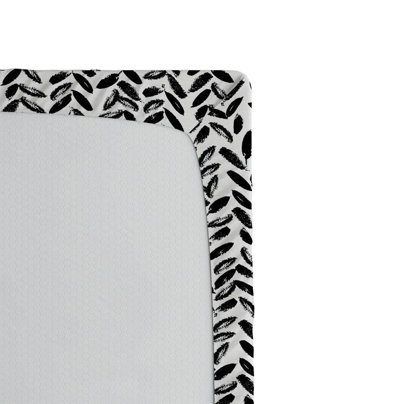 Ensemble de 2 draps-housses Ambesonne, Drap-housse très grand californien, Noir, blanc / floral
