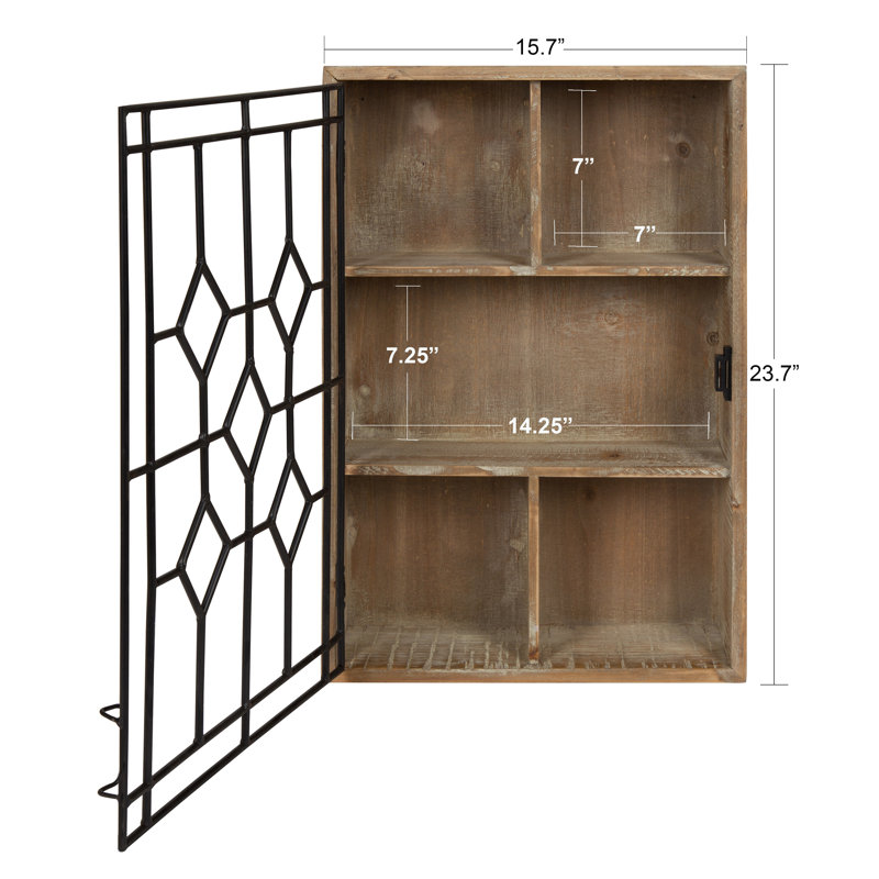 Luca 5 Piece Cube Shelf, Rustic Brown