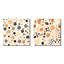 Corinno - Ensemble de 2 collages carrés abstraits-101861454-101861458