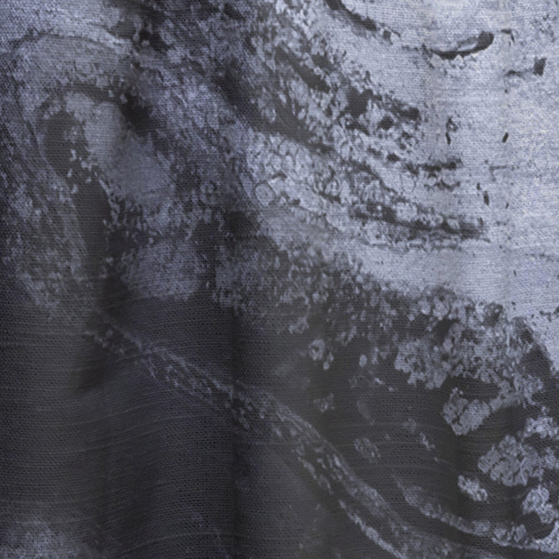 Paire de rideaux semi-transparents avec passe-tringle Marble Waves, L 52 po x L 90 po