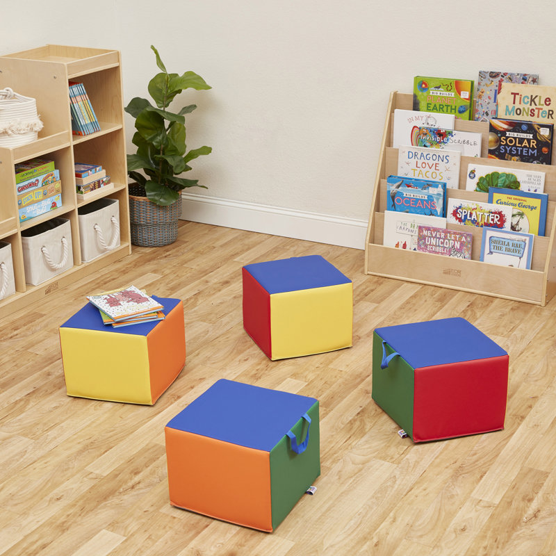 Assorted Colorful Foam Children's Cozy Cubes, 4-Pack