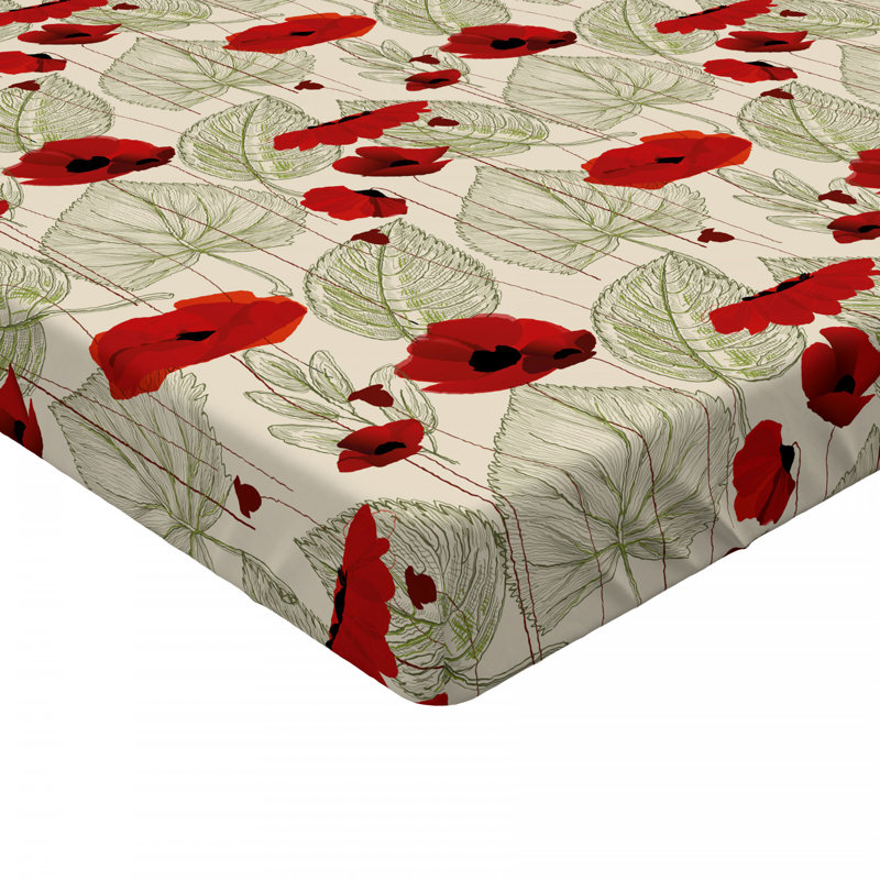 Microfiber Floral Fitted Sheet, Queen Fitted Sheet