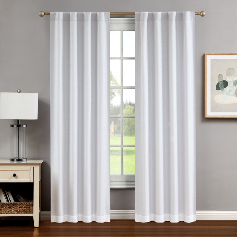 Blackout Curtain, 38'' W x 96'' L, Off White/Gray